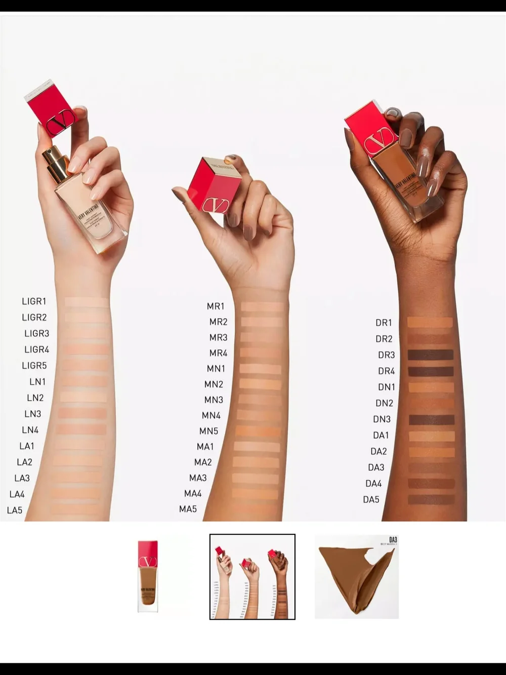 Valentino Very Valentino Light-Lasting Foundation +SPF 25 In Shade Deep Ambra 3